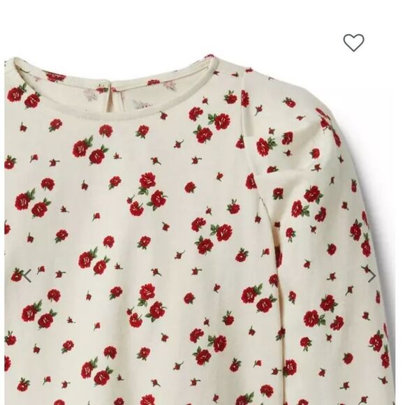 [janie & jack] BNWOT puff sleeve rose long sleeve shirt. - Picture 4 of 7